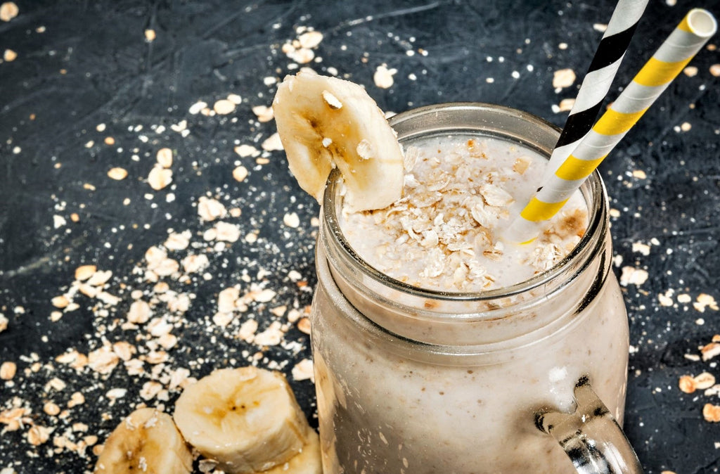 licuado de banana y avena